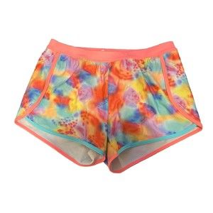LL Bean Girls Size 16 New Tie Dyed Swim Shorts Pink UPF 50